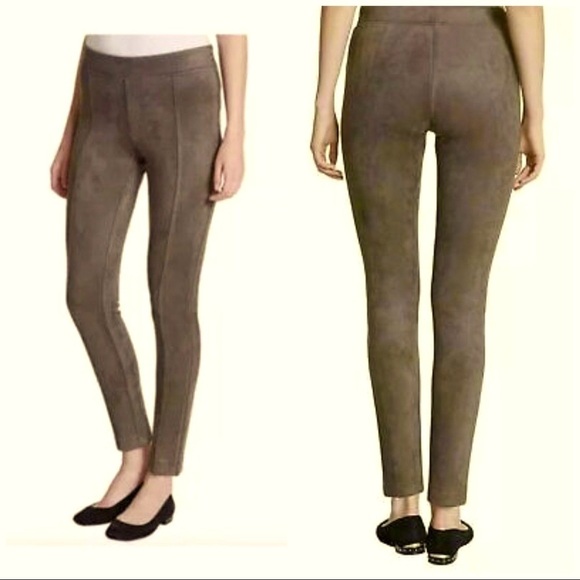 Andrew Marc Pants - Andrew Marc Women’s Taupe Faux Suede Pull on Leggings Pants Small NWT